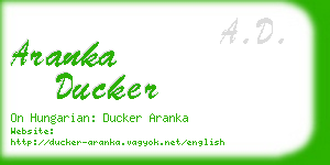 aranka ducker business card
